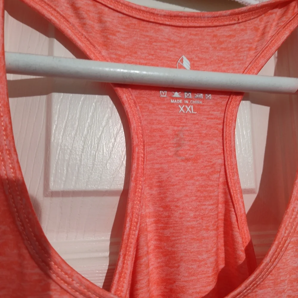 IcyZone Women’s XXL Coral Racerback Tank Top – Lightweight Activewear Gym Yoga - Picture 2 of 3